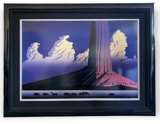 Eyvind Earle - Signed / Numbered "Purple Monument" w/COA