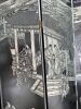 Chinese 6-panel Black Laquer Etched & Painted Screen - 7