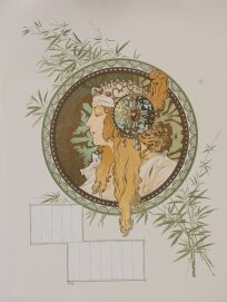 Byzantine Head: Blonde (calendar), Alphonse Mucha