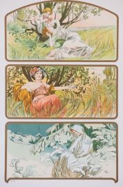 Three Seasons, by Alphonse Mucha