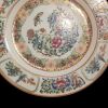 10" Chinese Canton Rose Medallion China Plate Butterflies Roses Birds -Marked- - 4