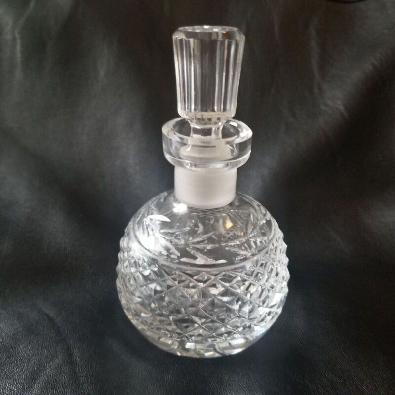 Waterford Crystal "Glandore" Round Perfume Bottle and Stopper