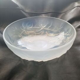 Etling France ~ Opalescent Art Deco Glass Bowl Grapevine