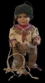 World Gallery Porcelain Limited / Numbered "Little Red Cloud" Doll 