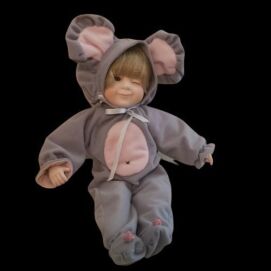 William Tung Limited / Numbered Porcelain Doll "Max" in Mouse Costume