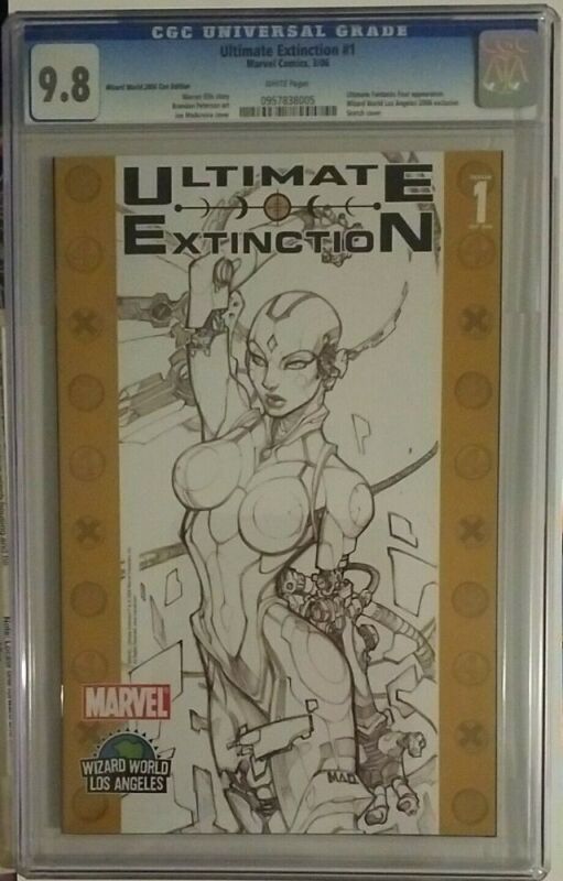 Ultimate Extinction #1 CGC 9.8 Wizard World L.A. 2006 Con Exclusive Sketch Cover