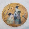 Kitagawa Utamaro Art on Gilded Eathenware Charger Plate