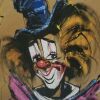 Original Oil on Canvas Clown Art - 2