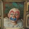 Julian Ritter Original Oil on Wood ~ "Clown w/ Green Hair" - 2