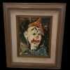 Original Oil Signed of Clown on Paper