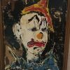 Original Oil Signed of Clown on Paper - 2