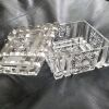 Crystal Cut Art Glass Lidded Box - 2