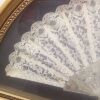 Victorian Chantilly Lace & Mother of Pearl Fan in Shadowbox - 2