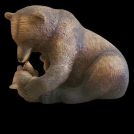 Nicholas Wilson ~ "Mother's Pride" Porcelain Bear and Cub 