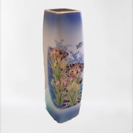 Japanese Gilded Square Flower Vase