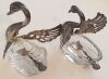 Italian Swan Salt and Pepper w/ Movable Wings and Spoons - 2