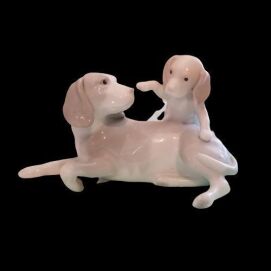  Franklin Mint "Playful Moment" Figurine Paul Ipsen Dog Puppy Porcelain