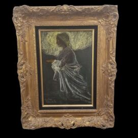 Carlos Lopez Ruiz (Colombia 1912-1972)~ Original Art on Board 