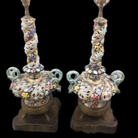 Capodimonte Pair of Table Lamps 
