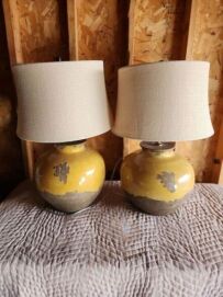 Rustic Round Yellow Lamps