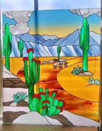 Desert Scene Stained Glass