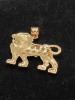 Roaring Lion CZ and Gold Fashion Jewelry Pendant - 2