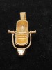Hip-Hop Microphone CZ Encrusted Gold Fashion Jewelry Pendant - 3