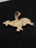 2"x1.25" Rooster Shaped Gold Fashion Jewelry Pendant - 2