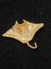 1"x1.25" Gold Stingray Fashion Jewelry Pendant - 2