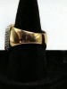 Diamond-Like Stone Encrusted Gold Fashion Jewelry Ring - 5