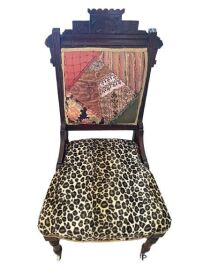 Multi-Print w/ Leopard Wooden Chair