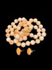 Angel Skin coral bead necklace and matching earrings. - 4