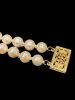 14KT gold pearl stamped lady's bracelet - 3