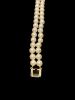 14KT gold pearl stamped lady's bracelet - 4