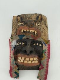 Two faced Mask - Wood Hand Carved.