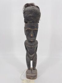 Effigy Figure - Hand Carved, Real Hair. Batak Tribe, Lake Toba. Mid 20th Century Sumatra