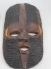 Large Wooden Face, Horse Face African, Carved Black with Beads Deity - 4