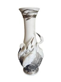 Lladro Porcelain Figurine "Herons realm vase (Re-Deco)" - Porcelain Hand Made in Spain