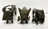 Bronze (4) Lion Cows & (1) Buffalo - Aboriginal Indigenous Art - 3