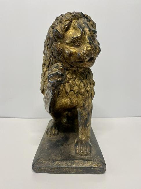 Gilt Carved Wood Lion