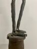 Reclaimed Metal Statue "Man With Bird" - 4