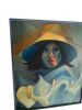 Hugo Lecaros "The Little Indian and the Calla Lillies" - Oil on Paper. - 5