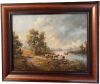 Hans Baumann - Landscape depicting River and Livestock