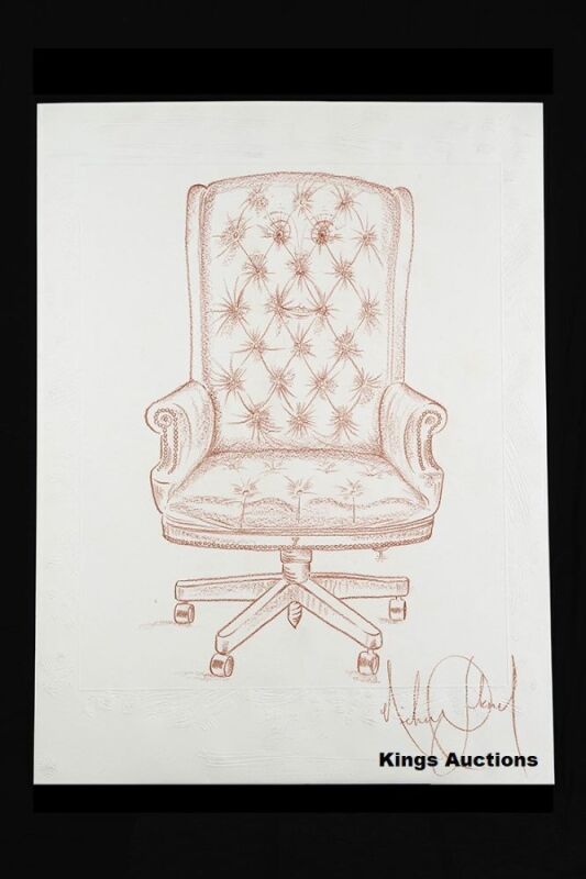 Artwork / Fine Art Signed by Michael Jackson - "Barrister's Chair I" [1992]