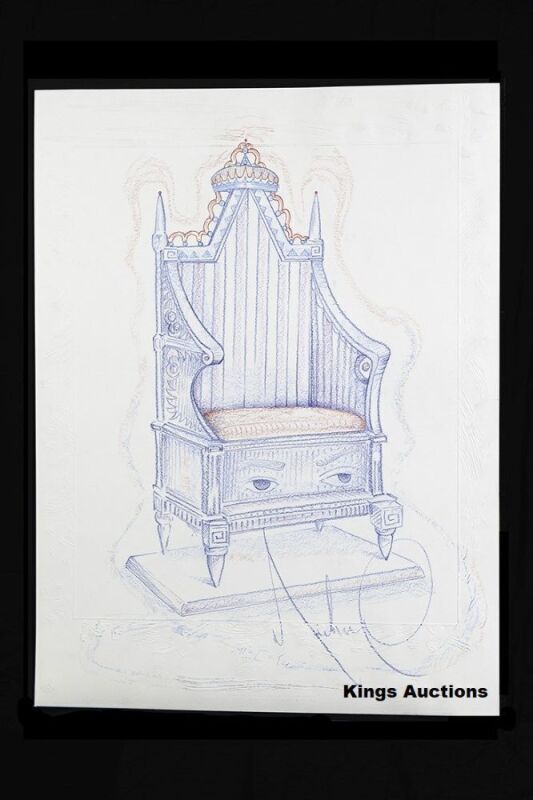 Artwork / Fine Art Signed by Michael Jackson - "The Prince's Empire Chair" [1994]